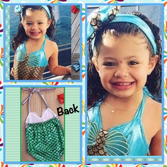 🎉NWT🎉Little Mermaid Bathing Suit🎉Blue & Gold🎉 - Picture 3 of 3